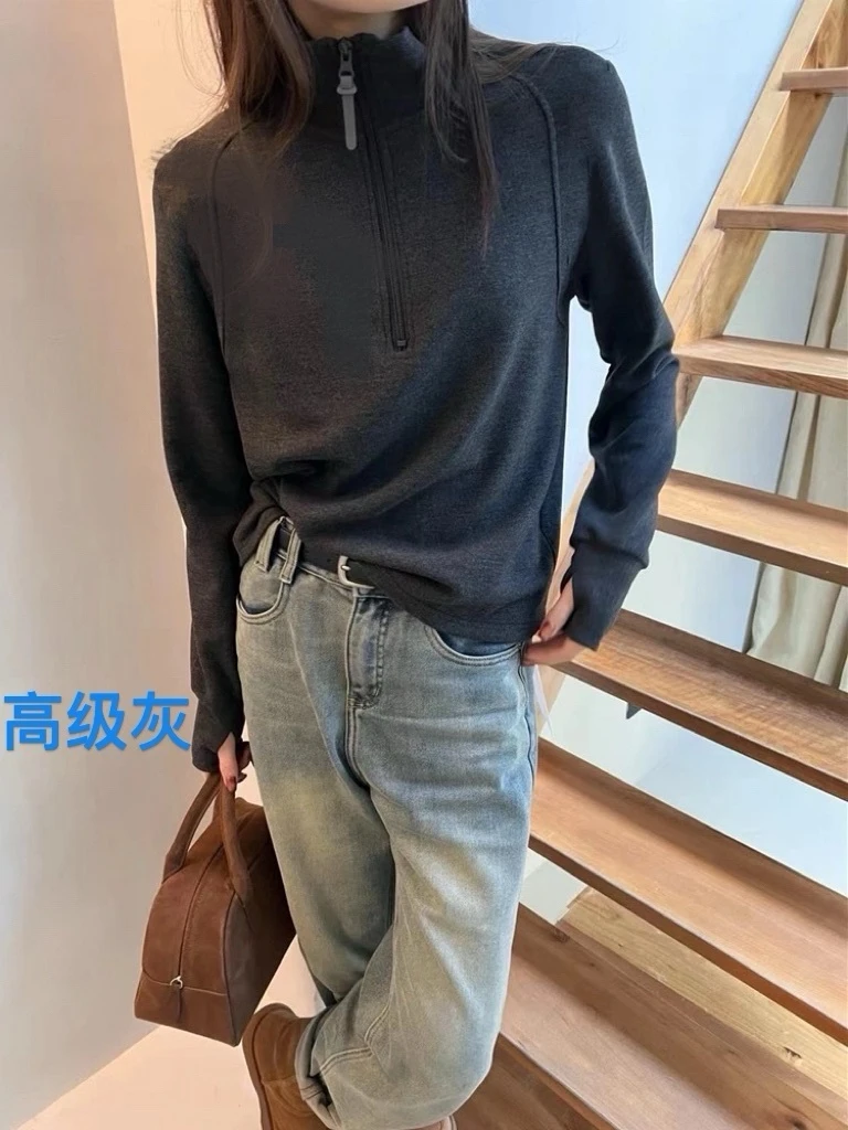 长袖T恤工艺休闲年轻针织女士春秋薄款简约CT12111