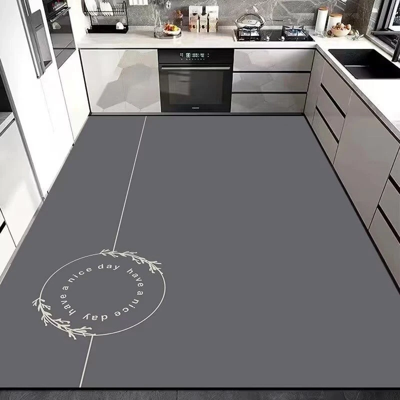 硅藻泥厨房地垫吸水防滑耐脏浴室卫生间速干防滑脚垫大尺寸可定制