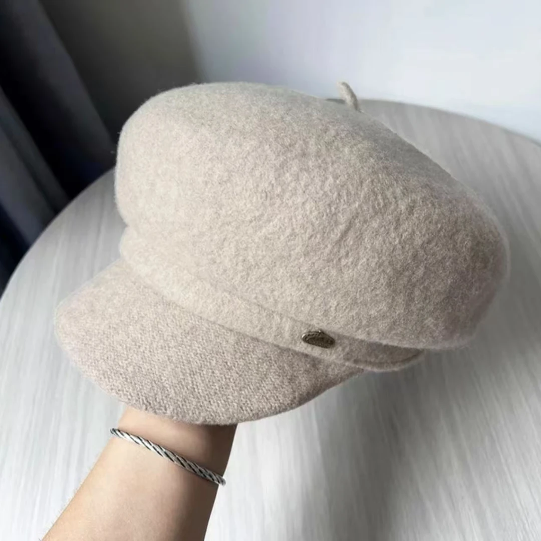 秋冬气质南瓜八角帽贝雷帽