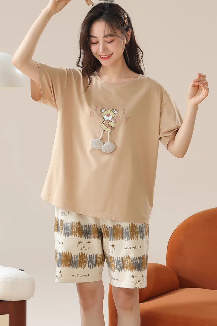 ROUSHAN/柔善【A01-A50】孤品款式链接夏季宽松卡通休闲家居服套装