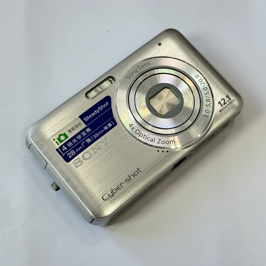 95新 Sony/索尼 w310银色1210w像素4倍光学变焦复古ccd相机