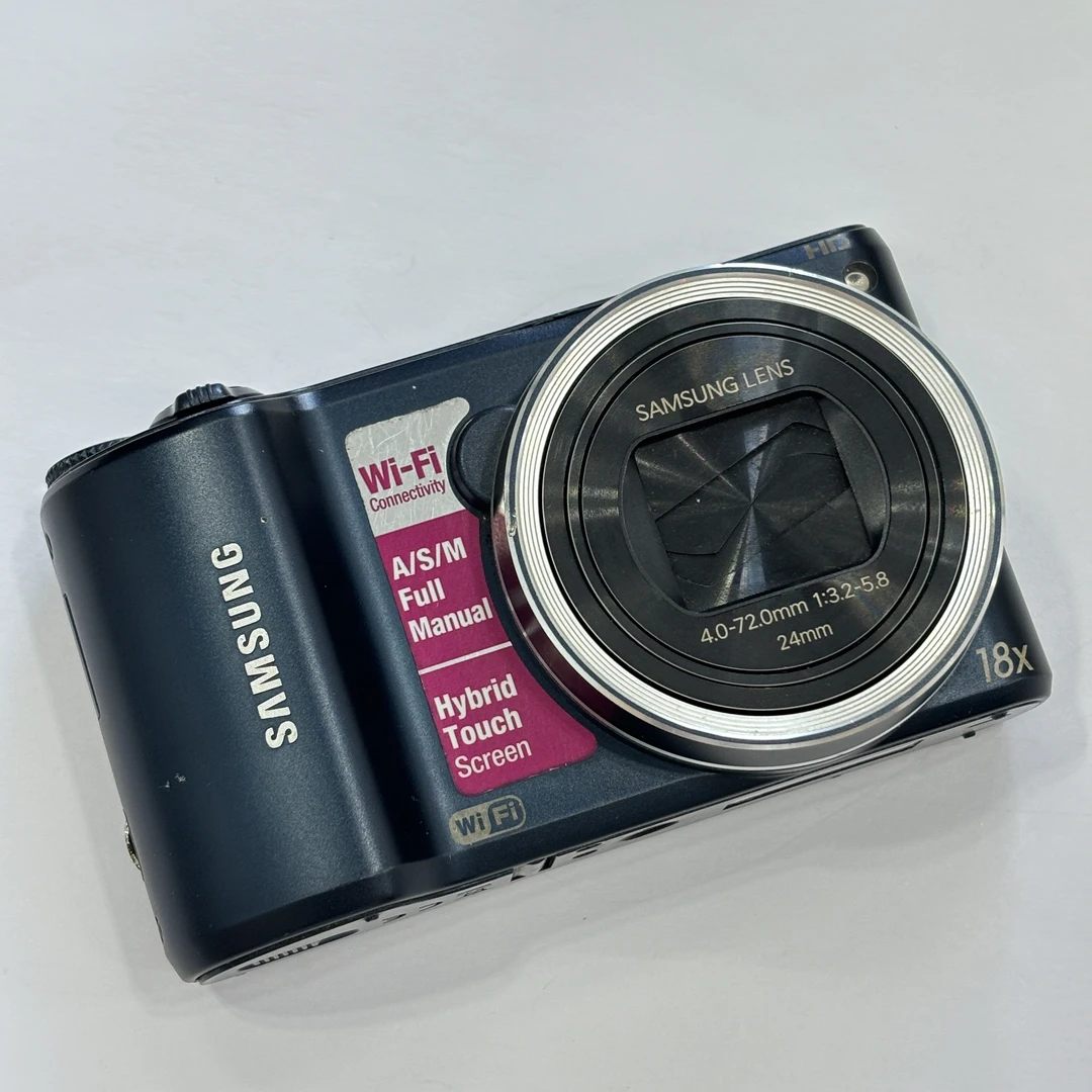 95新 Samsung/三星 wb200藏青色1420w18倍光变复古ccd数码相机