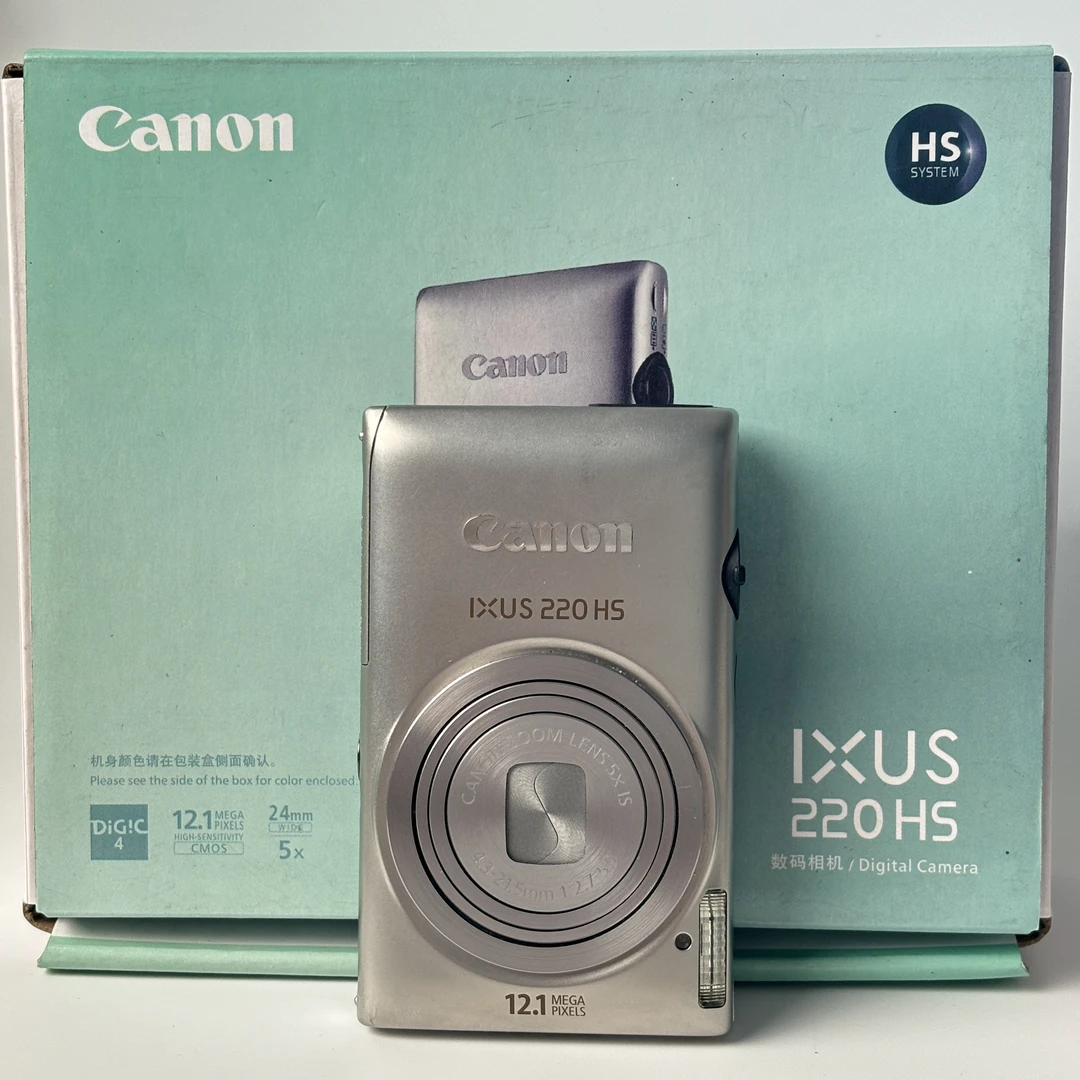 95新 Canon/佳能 ixus220银色原盒1210万像素5倍变焦复古ccd
