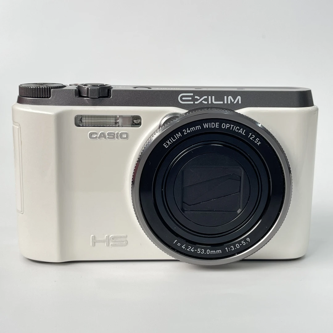 95新 Casio/卡西欧 zr1200白色1610万像素12.5倍变焦复古ccd