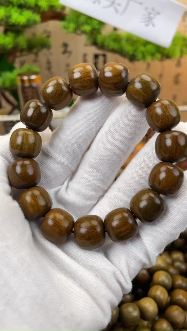 【闪购商品】绿檀手串/手链阿根廷绿檀14*15老型手串