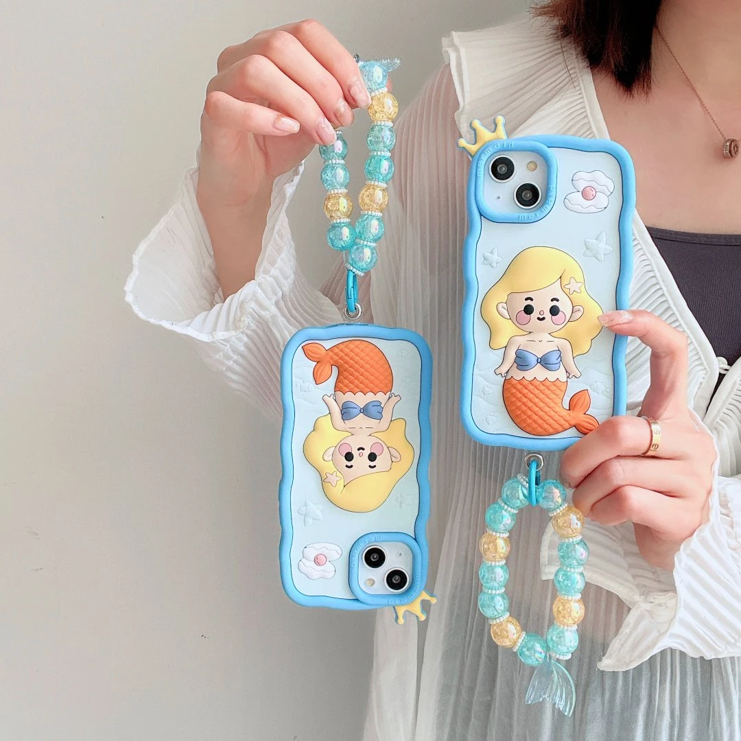 【苹果】卡通美人鱼公主适用iPhone13可爱14promax硅胶防摔手机壳