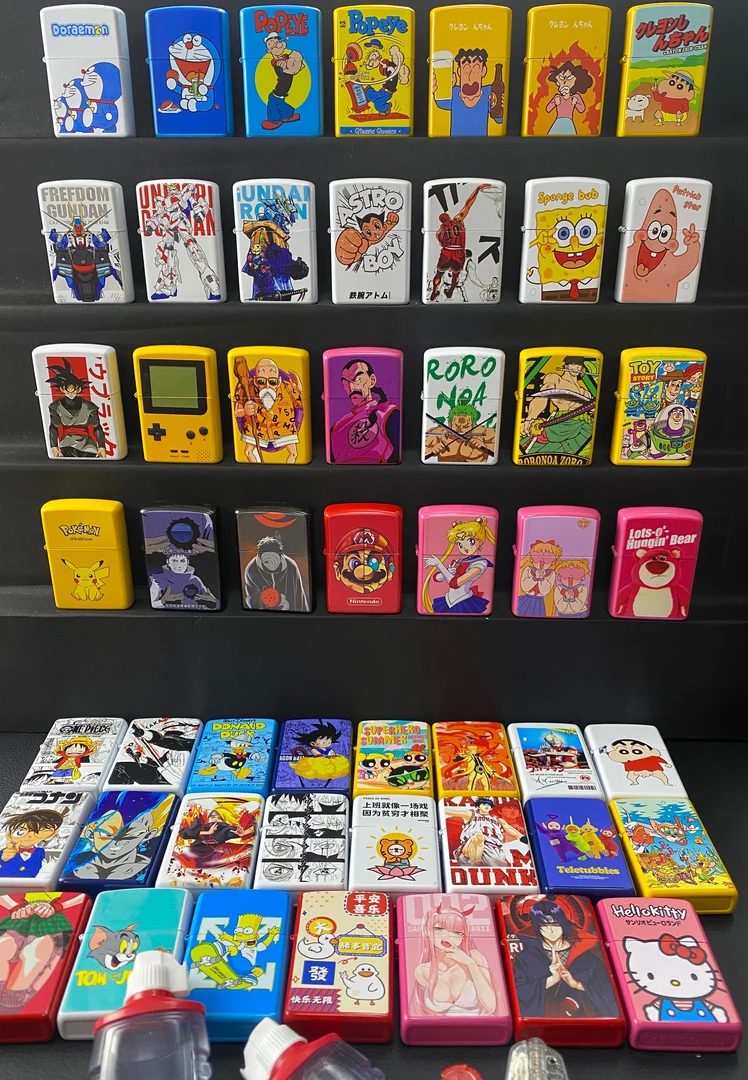 潮流卡通打火机防风双面潮流图金属打火机纪念煤油打火机可爱个性