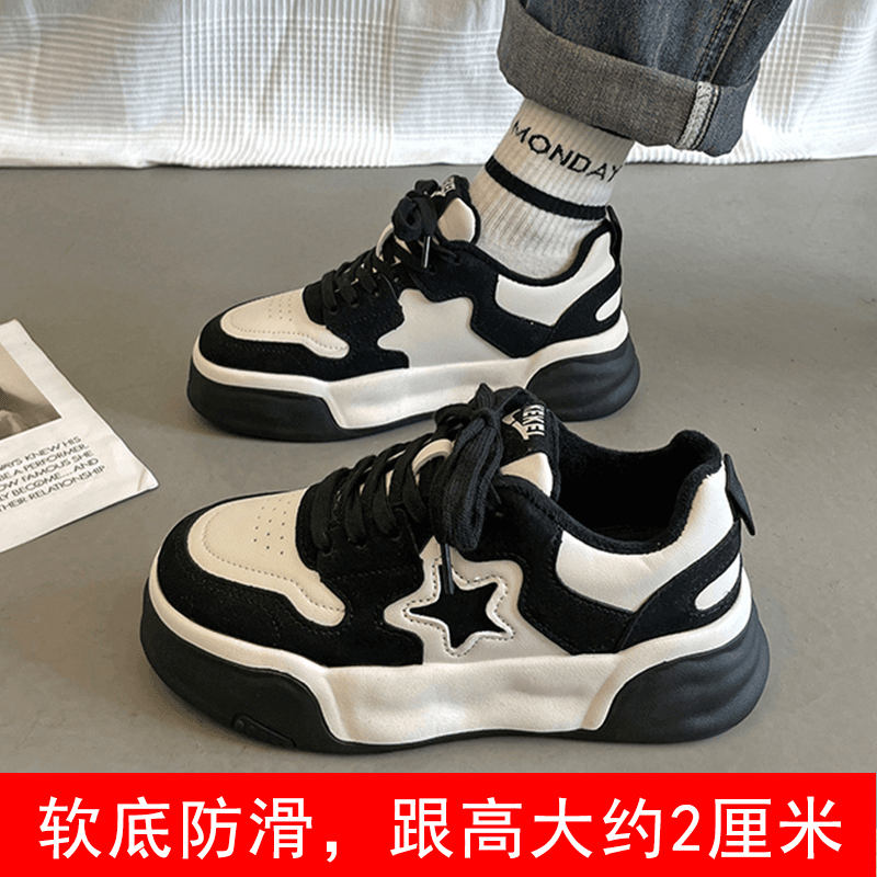 网红女童鞋冬季新款儿童运动加绒老爹鞋大童厚底板鞋女孩休闲鞋