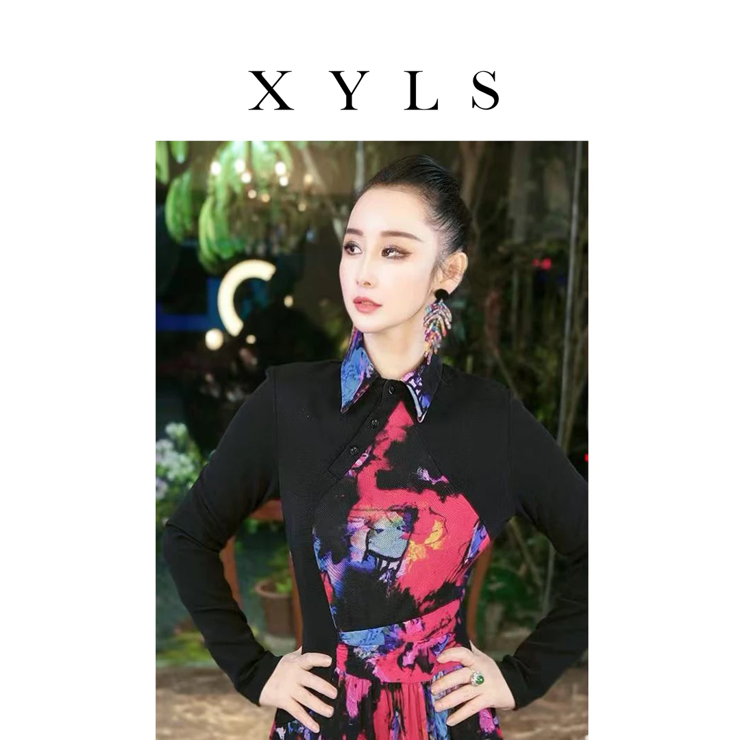 女装加绒弹力网纱连衣裙秋冬T006299