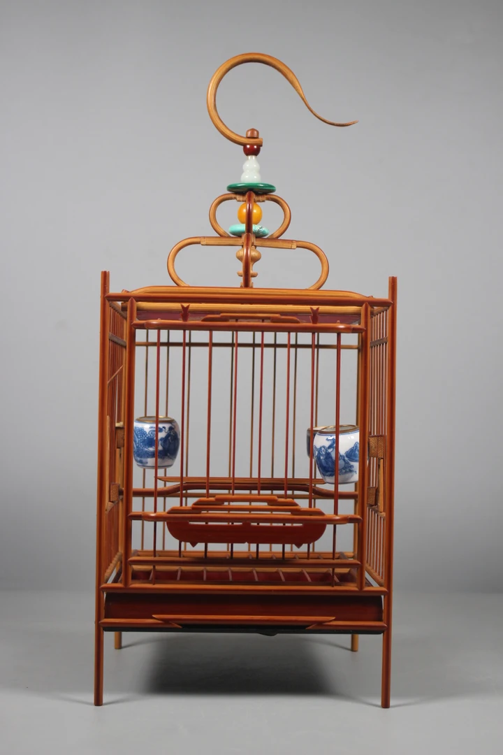 老竹斗四方绣眼笼