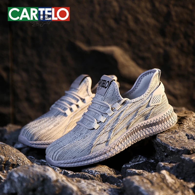 卡帝乐鳄鱼男士柔软舒适休闲透气稳定防臭鞋飞织-CH