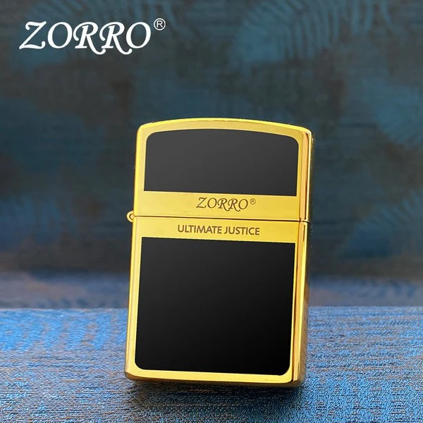 ZORRO佐罗打火机 高端珐琅起源  正品经典男士金色老式创意防风
