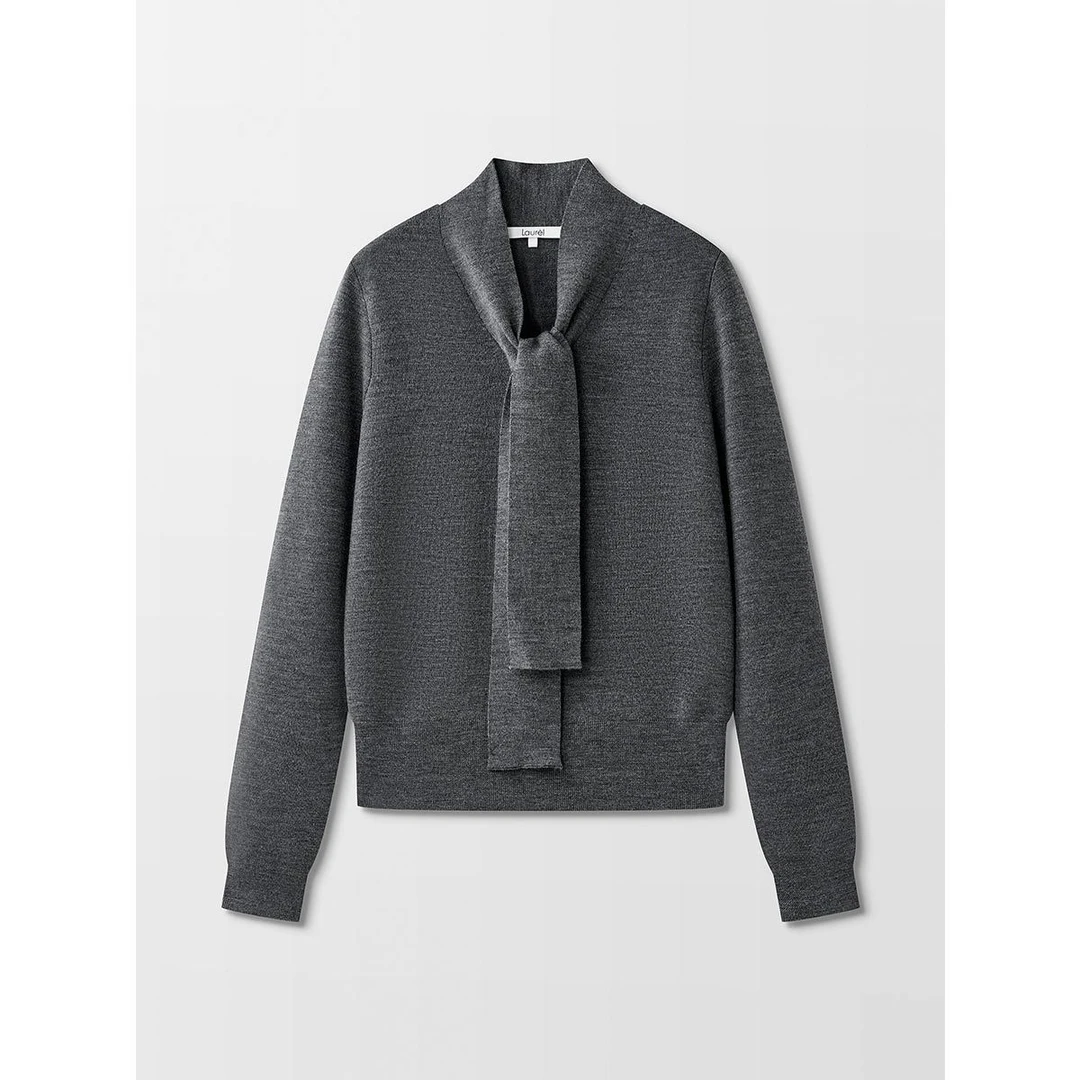 【晨粉专享价】LAUREL秋冬系带休闲针织衫LWD341M02400