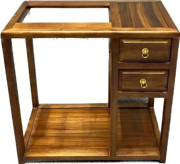 南美胡桃木双抽茶水柜《内空37-20》