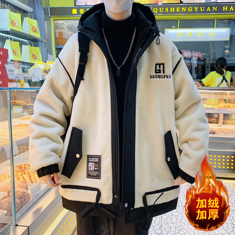 棉服新鲜男士宽松学生港风加绒加厚青少年ins保暖韩版秋冬季