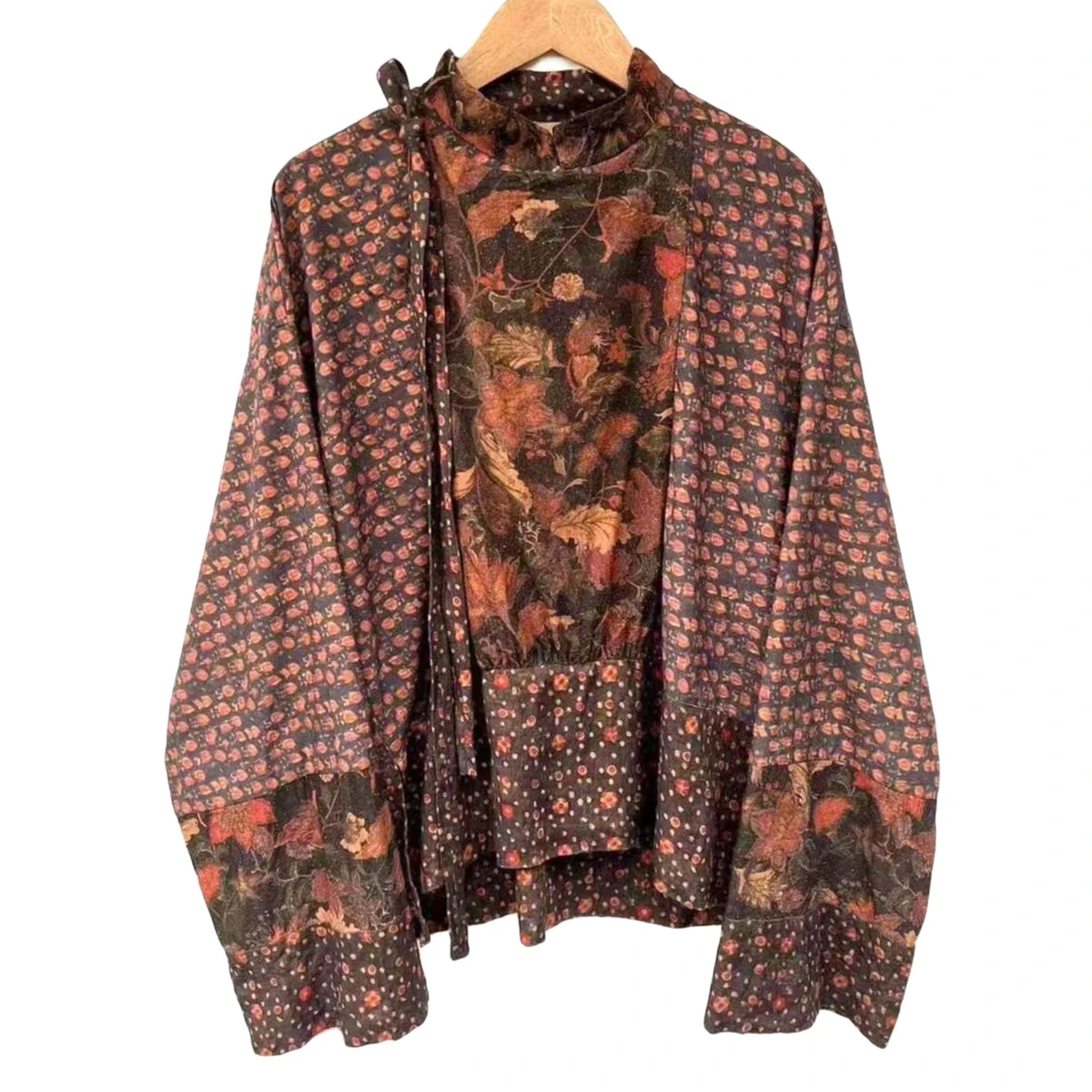 左岸迷香 秋冬上新 衬衫 Z23FW1024 小众穿搭 复古文艺 国风时尚