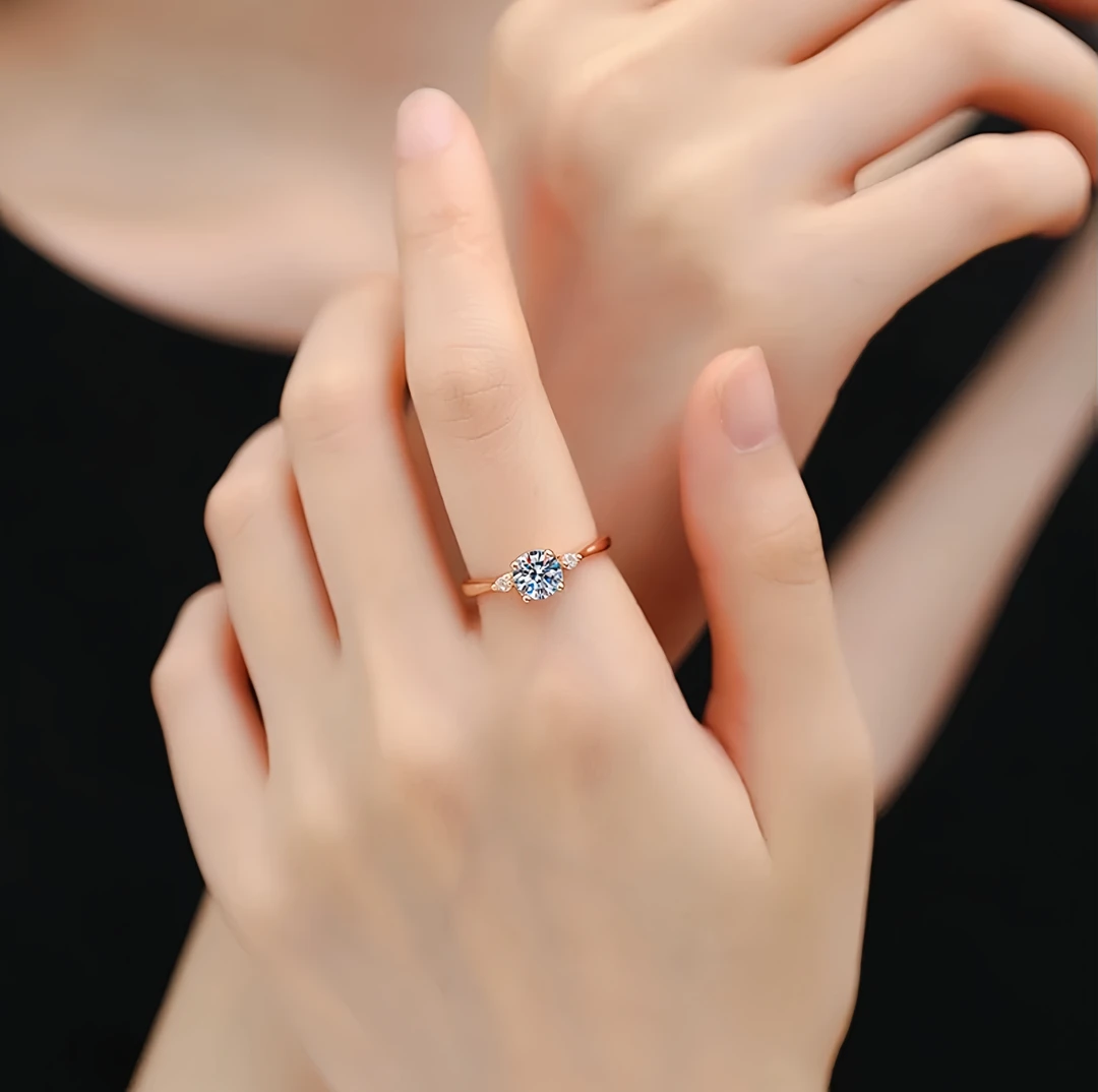 轻奢 日月星辰 香槟金 气质女款 可调节戒指