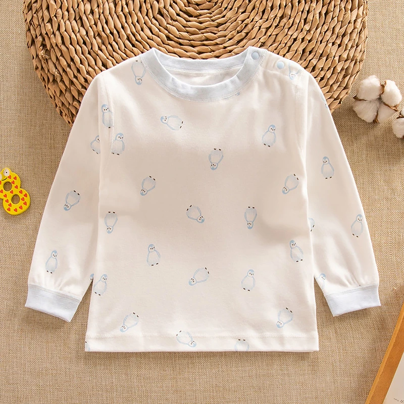 春秋婴儿纯棉秋衣内衣上衣秋冬童装宝宝打底儿童内衣秋衣上衣服