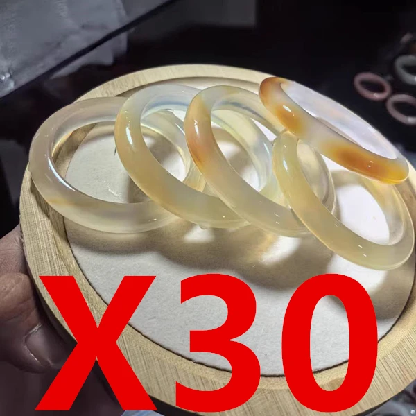 X30直播专用链接天然玛瑙玉手镯白月光荔枝冻【实物以直播为准】