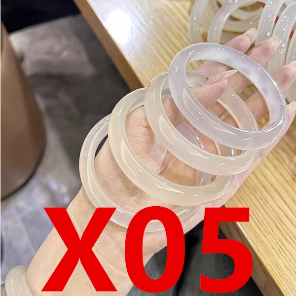 X05直播专用链接天然玛瑙玉手镯白月光荔枝冻【实物以直播为准】