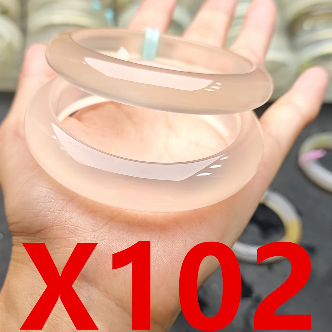 X102直播专用链接天然玛瑙玉手镯白月光荔枝冻【实物以直播为准】