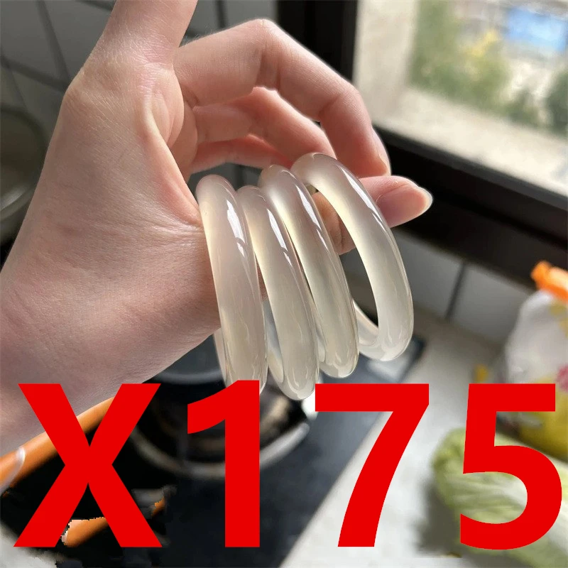 X175直播专用链接天然玛瑙玉手镯白月光荔枝冻【实物以直播为准】