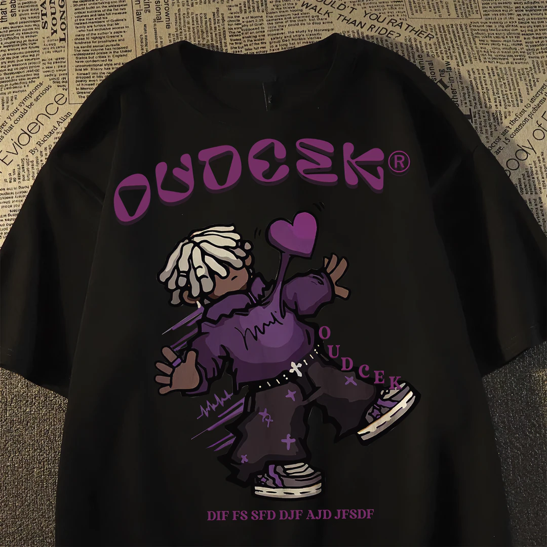 100%纯棉重磅男女同款潮男情侣款ins半袖上衣短袖T恤痞帅潮流国潮