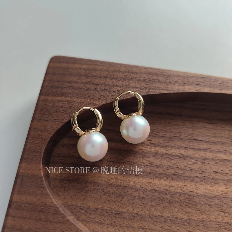 合金耳饰 晚睡的桔梗｜法式轻奢高级感耳扣复古小香风气质百搭耳环