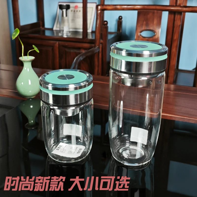 2023爆款网红玻璃水杯易携带男女士迷你口袋杯大小泡茶杯家用杯子
