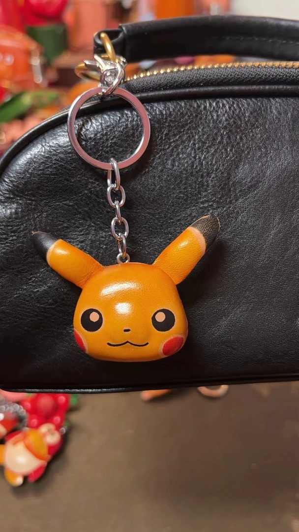 真皮皮卡丘包包挂件