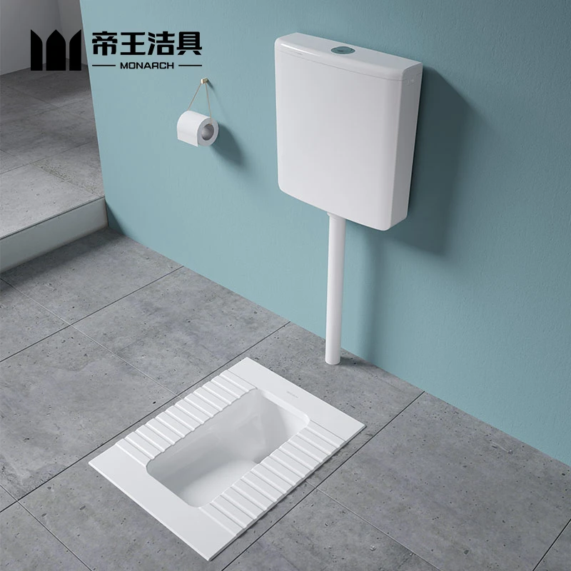 monarch/帝王洁具蹲便器蹲坑式整套防臭便池盆卫生间家用蹲厕所