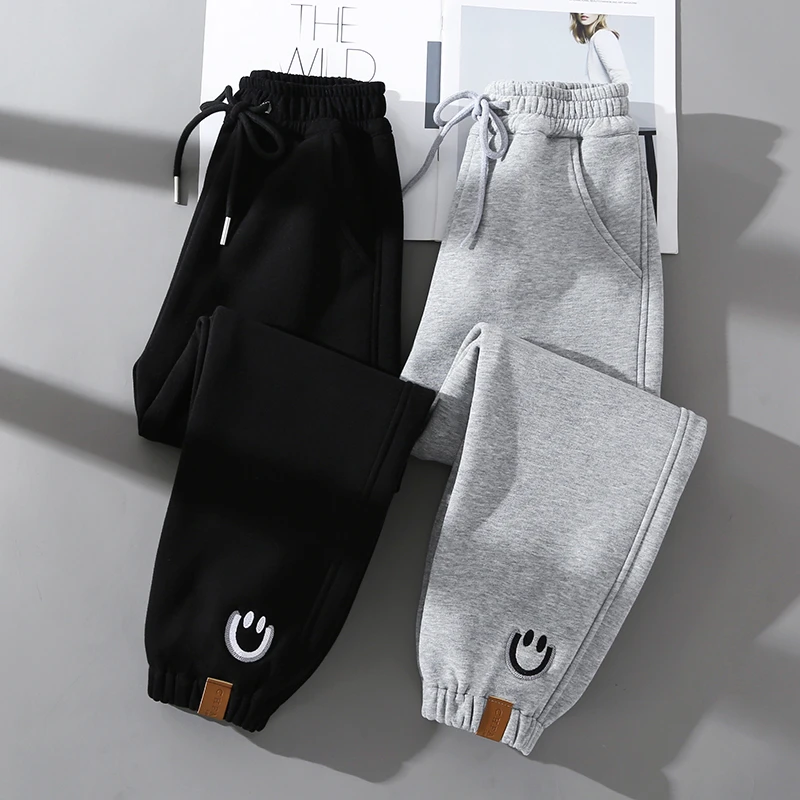 女童秋冬裤子2025新款加厚卫裤中大童休闲运动裤青少年加绒束脚裤