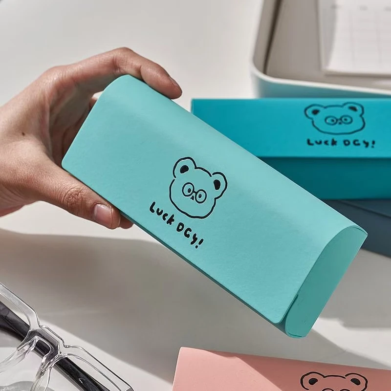 厂家定制批发眼镜盒ins抗压高颜值小清新手工眼镜盒可做logol