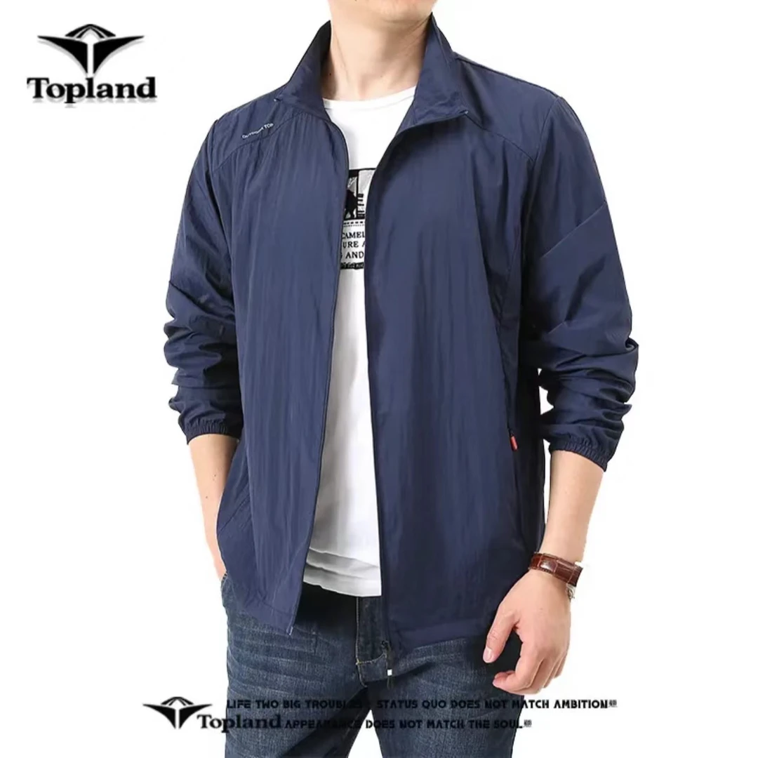 Topland/天坡伦立领防晒衣夏季男轻薄透气速干户外皮肤衣96A2218