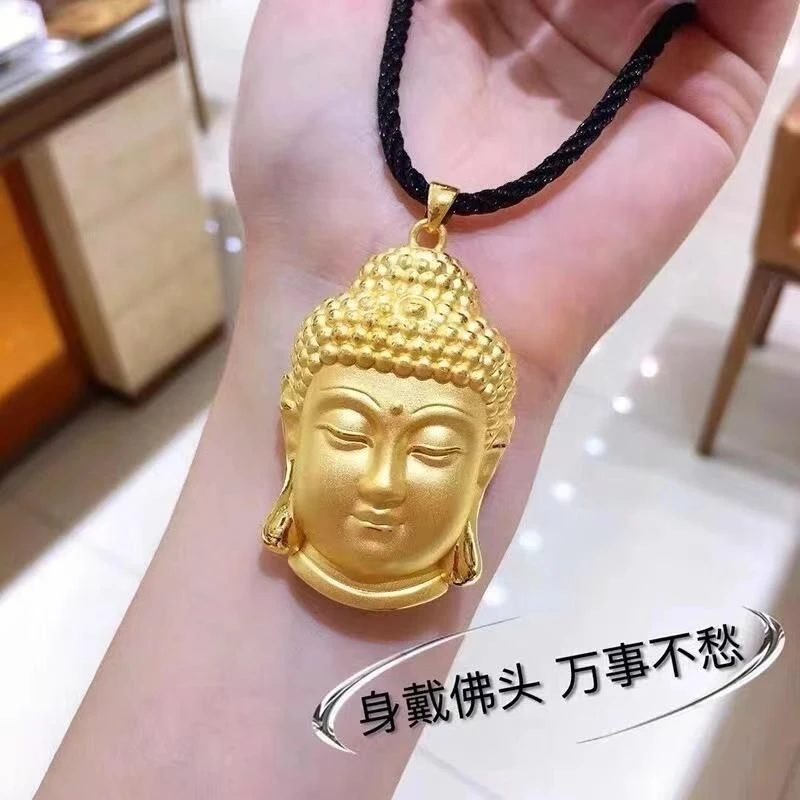 合金吊坠 （镀K金）大佛头项链 吊坠男女同款大气气质百搭