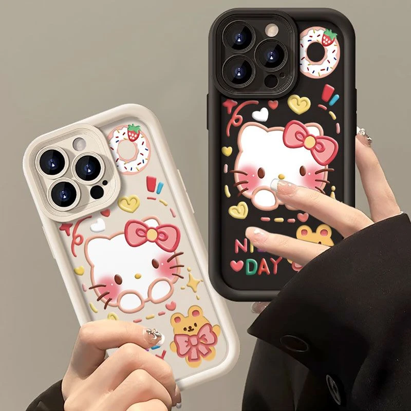 甜甜圈kt苹果15ProMax手机壳iPhone14新款13硅胶12简约11软壳X女8