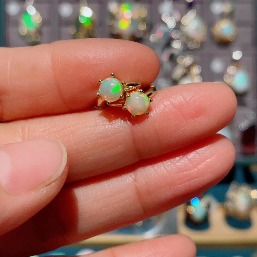 欧泊欧泊耳饰银S925镶嵌