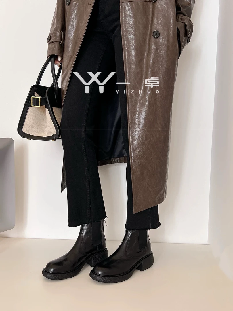 2024欧洲站秋冬新款原版羊皮超轻底烟筒靴168-2219