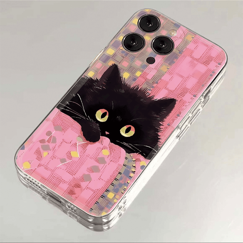 慵懒猫咪iphone15/14promax苹果13透明手机壳12/11小众x/xr卡通7p
