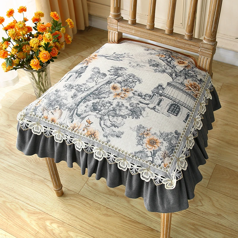 餐椅垫椅子坐垫套美式复古欧式奢华轻奢凳子防滑坐垫四季通用家用