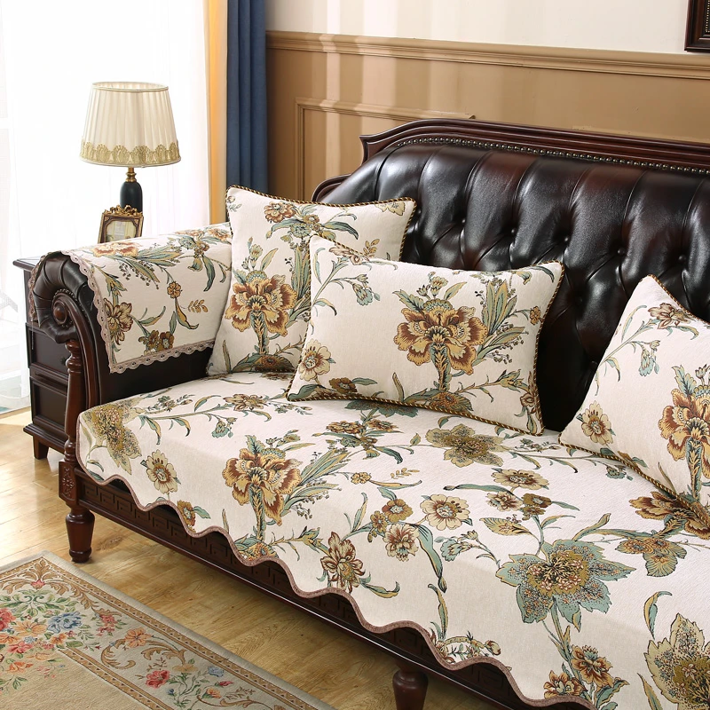 新款皮沙发垫套防滑欧式L贵妃123组合现代轻奢高档沙发垫四季通用