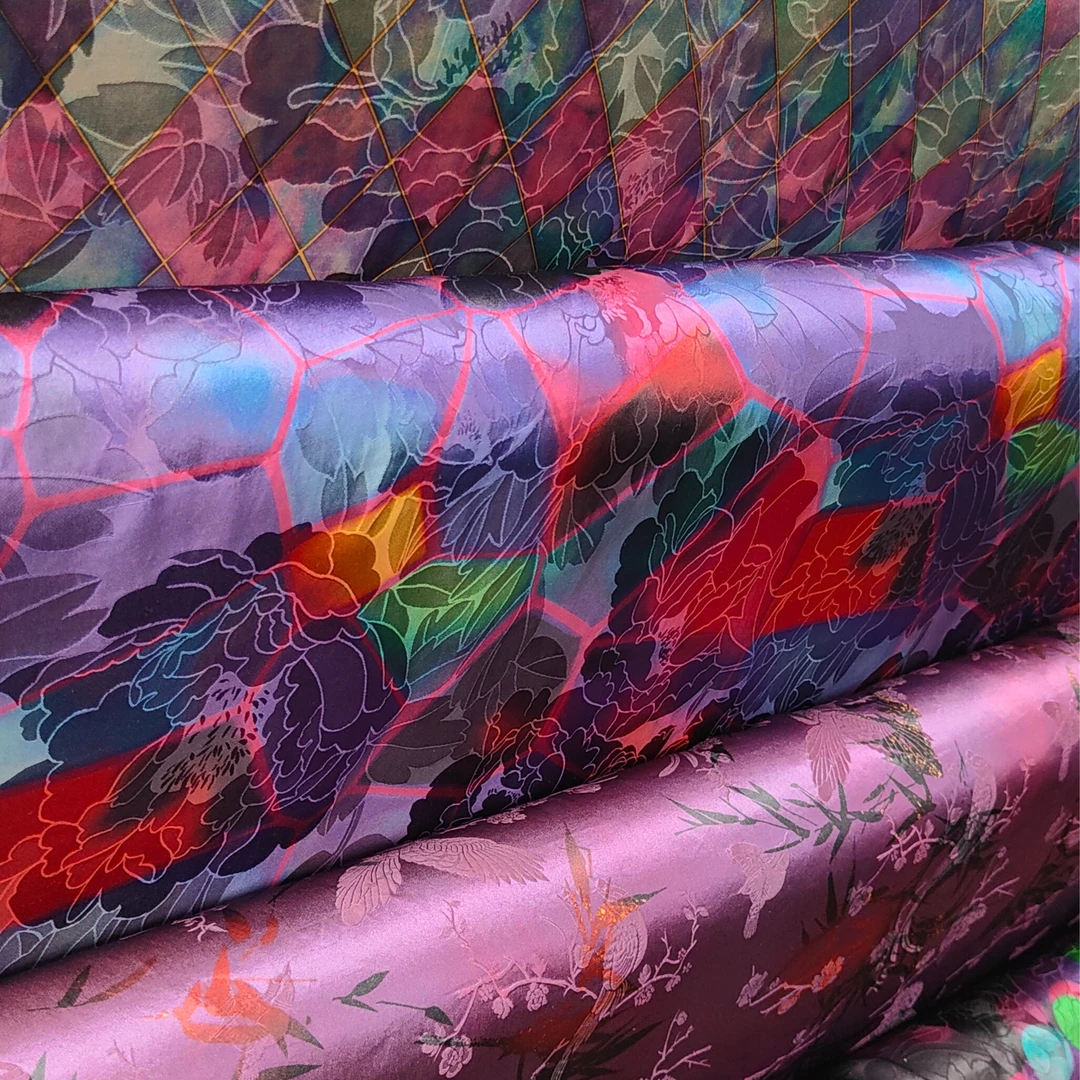 【5号链接定制米数】丝绸指定米数不支持七天无理由退款1米起拍