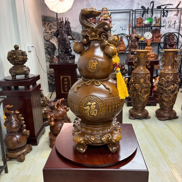 长21高43公分大号百福葫芦电视柜酒柜玄关家用桌面前台工艺品摆设