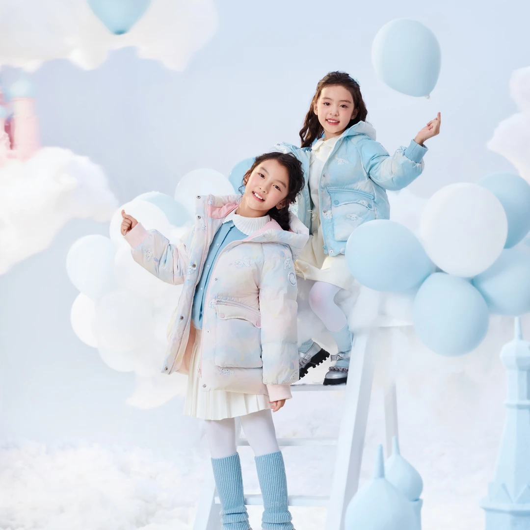中国好羽绒2024冬季新款儿童女一手长玉桂狗羽绒服T40143206