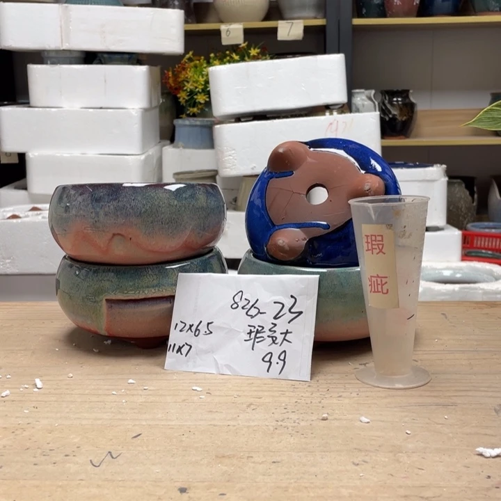 紫砂花盆多肉花盆微瑕23