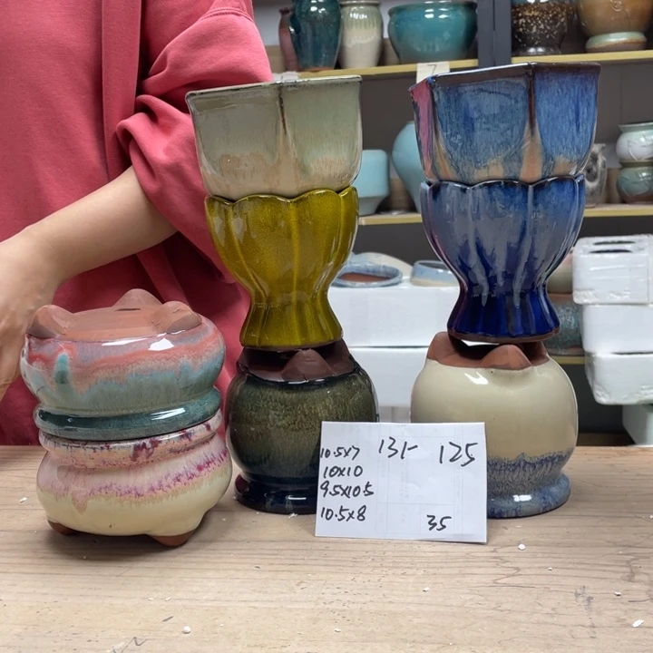 紫砂花盆多肉花盆微瑕125