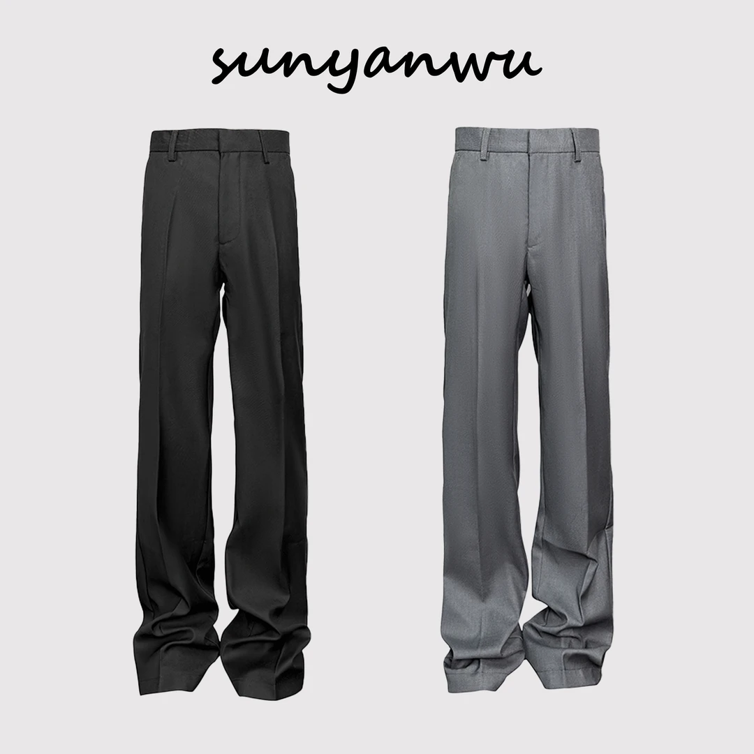 Sunyanwu  微喇通勤垂感bootcut休闲西裤2.0 clean fit显瘦男女灰