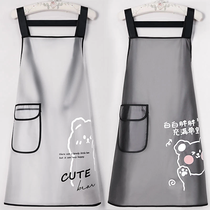 厨房专用防水围裙柔软耐脏免洗工作服防油防污家用好物