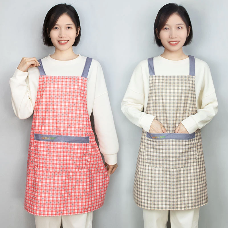 透气围裙女时尚防污工作服新款洋气网红家用做饭围腰上班专用无袖