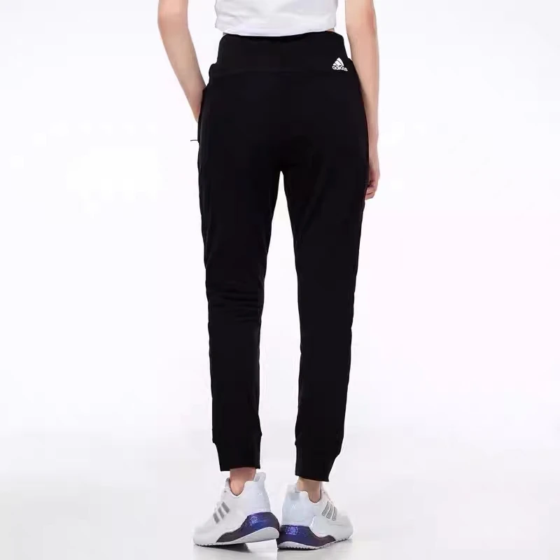 adidas阿迪达斯女装束脚运动长裤 男款休闲夏季运动裤跑步H09735